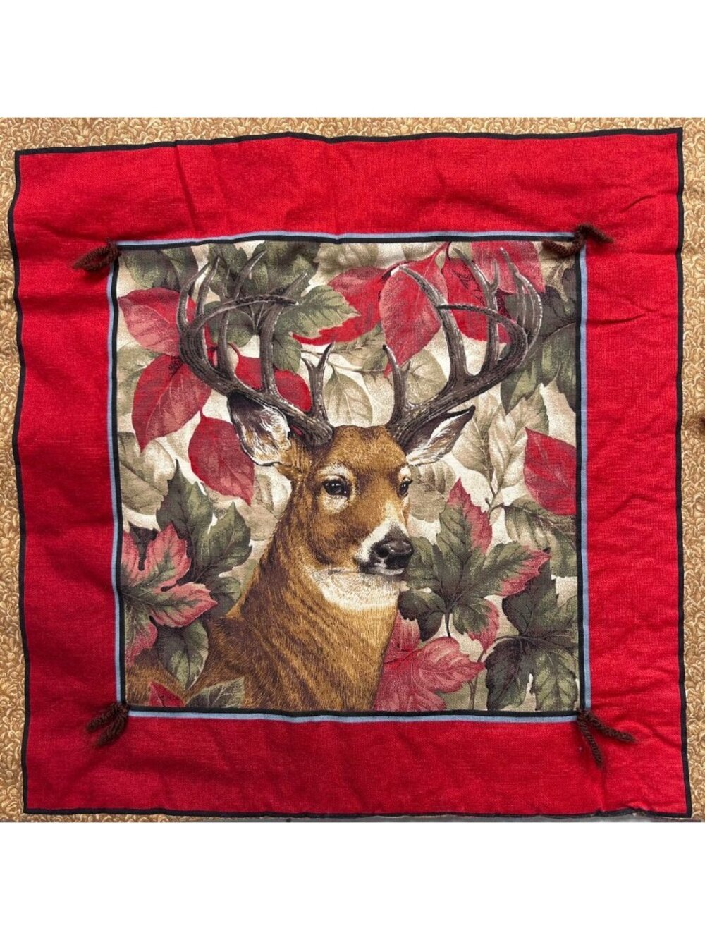 Rustic Woodland Themed Deer Lap Blanket Decoration Wildlife Autumn Harvest